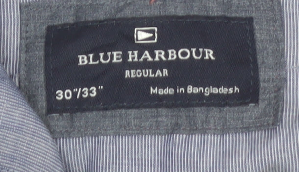 Marks & Spencer Blue Harbour Men's Red Chino Trousers 30x33 Regular Fit