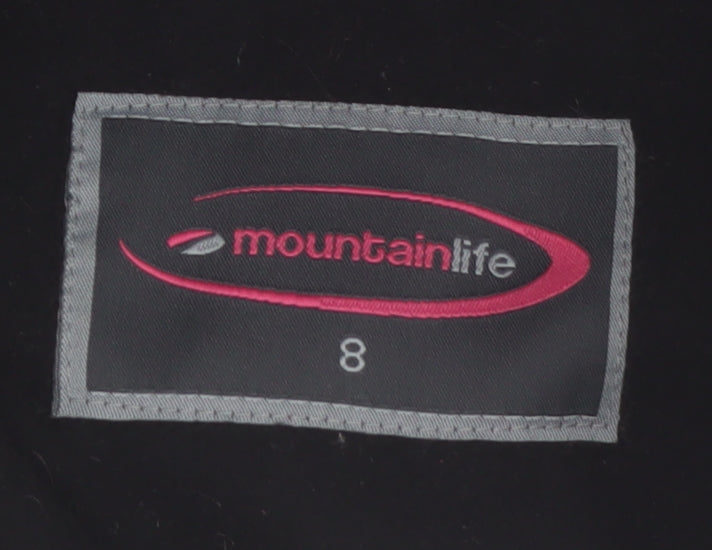 Mountain Life Women's Black Fleece Full Zip Jacket Size 8