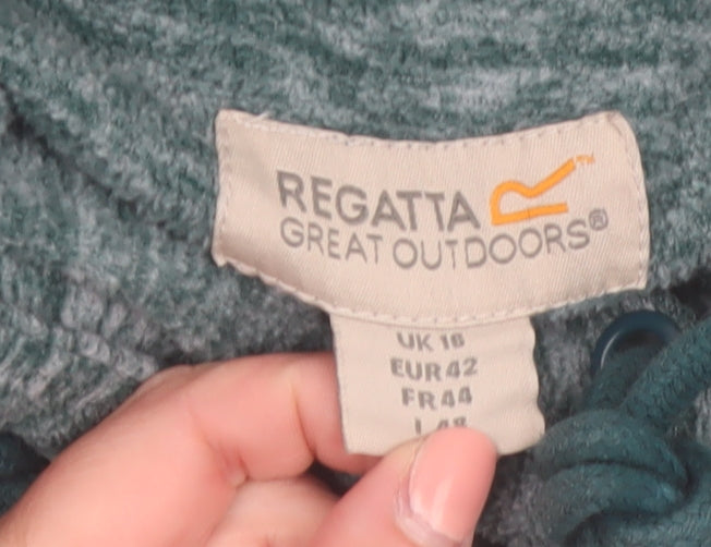 Regatta Great Outdoors Women’s Green Pullover Hoodie UK 16 Polyester