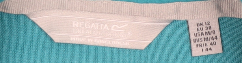 Regatta Great Outdoors Women's Blue 1/2 Zip Fleece Pullover UK 12