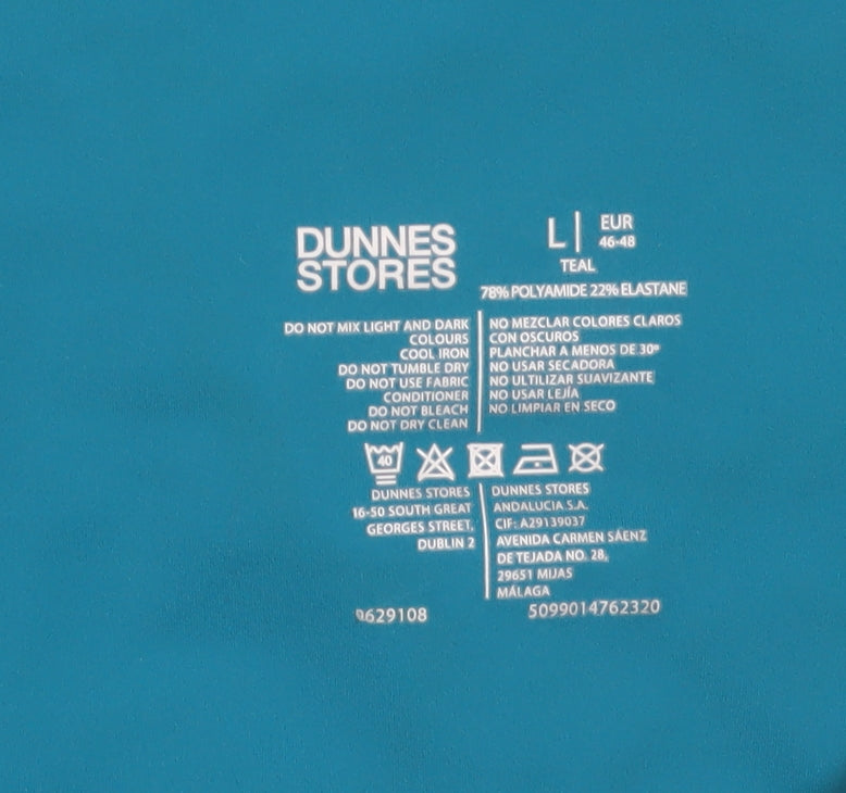 Dunnes Women Teal Biker Activewear Shorts Size L