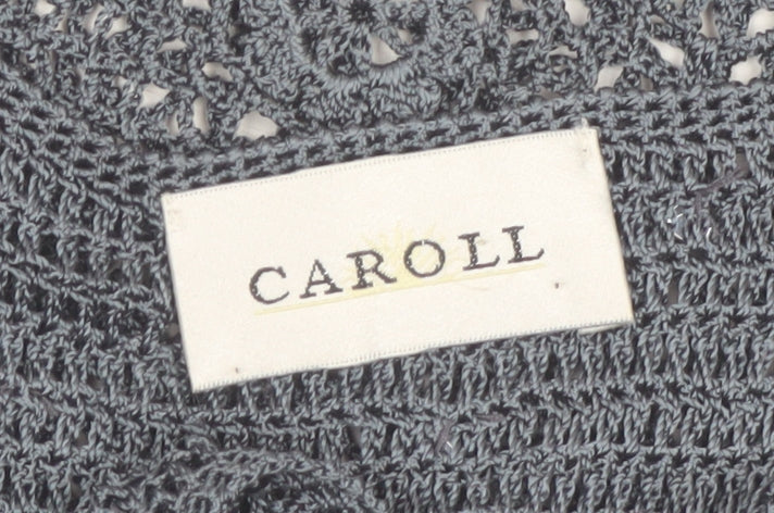Caroll Women’s Grey Crochet Sequin Camisole Top Size 16