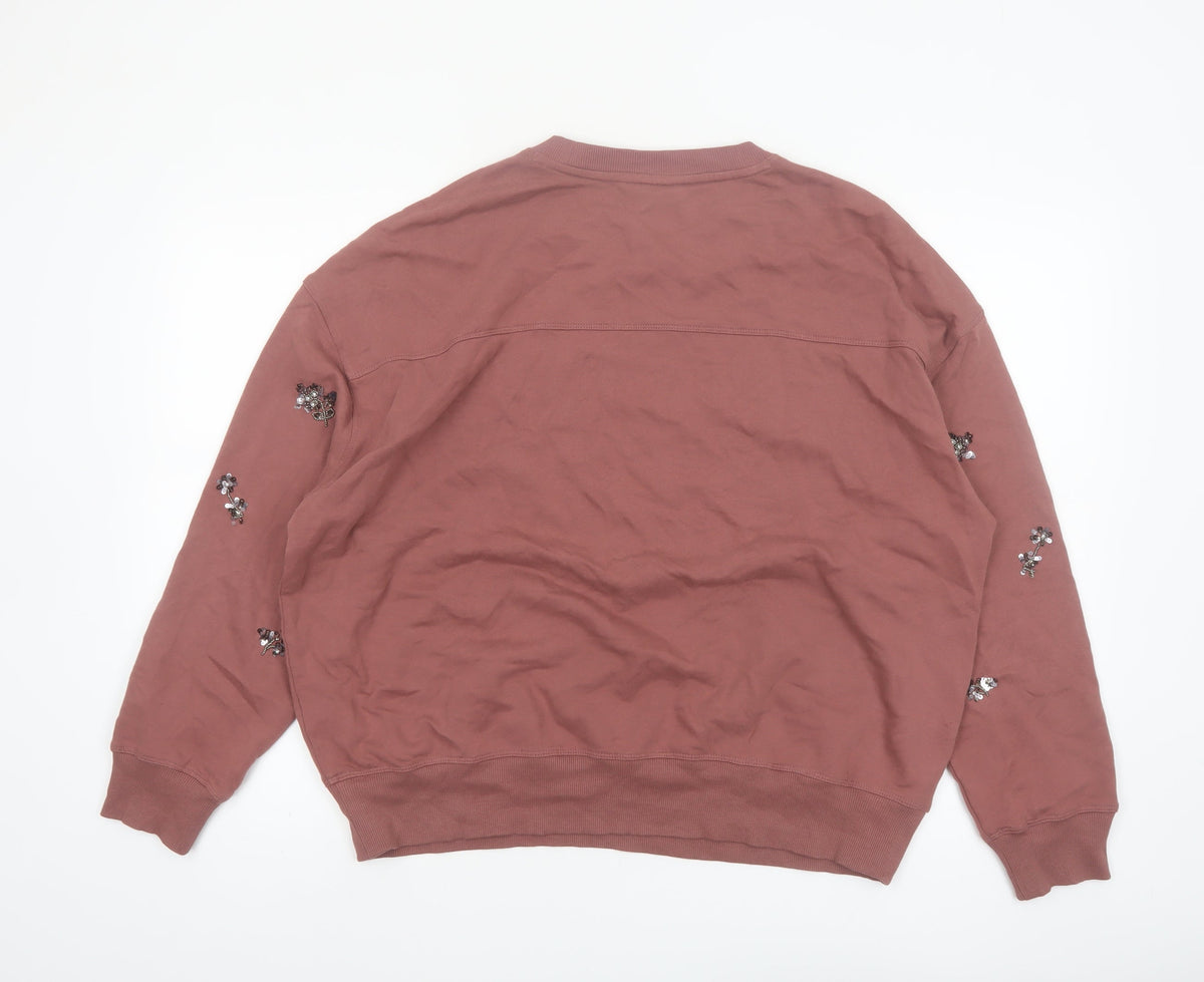 Marks & Spencer Per Una Women’s Pink Embellished Pullover Sweatshirt M