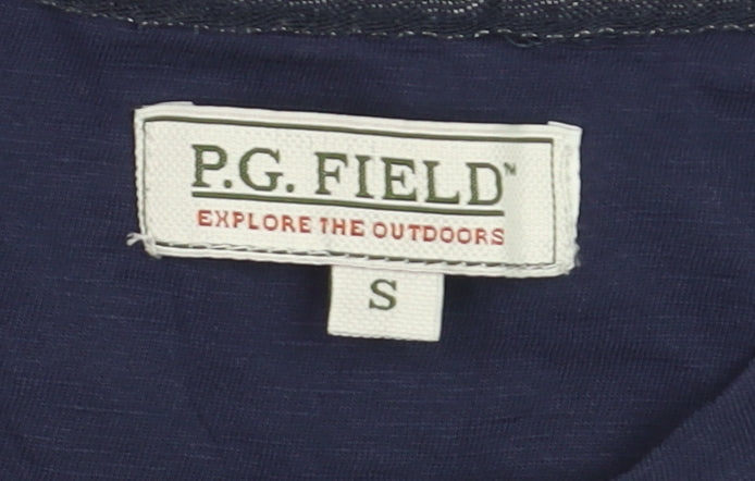 P.G. Field Boys Blue Graphic Track & Field Cotton T-Shirt Size S