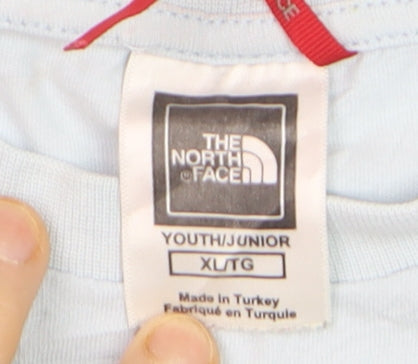 The North Face Girls Blue XL Graphic Logo T-Shirt