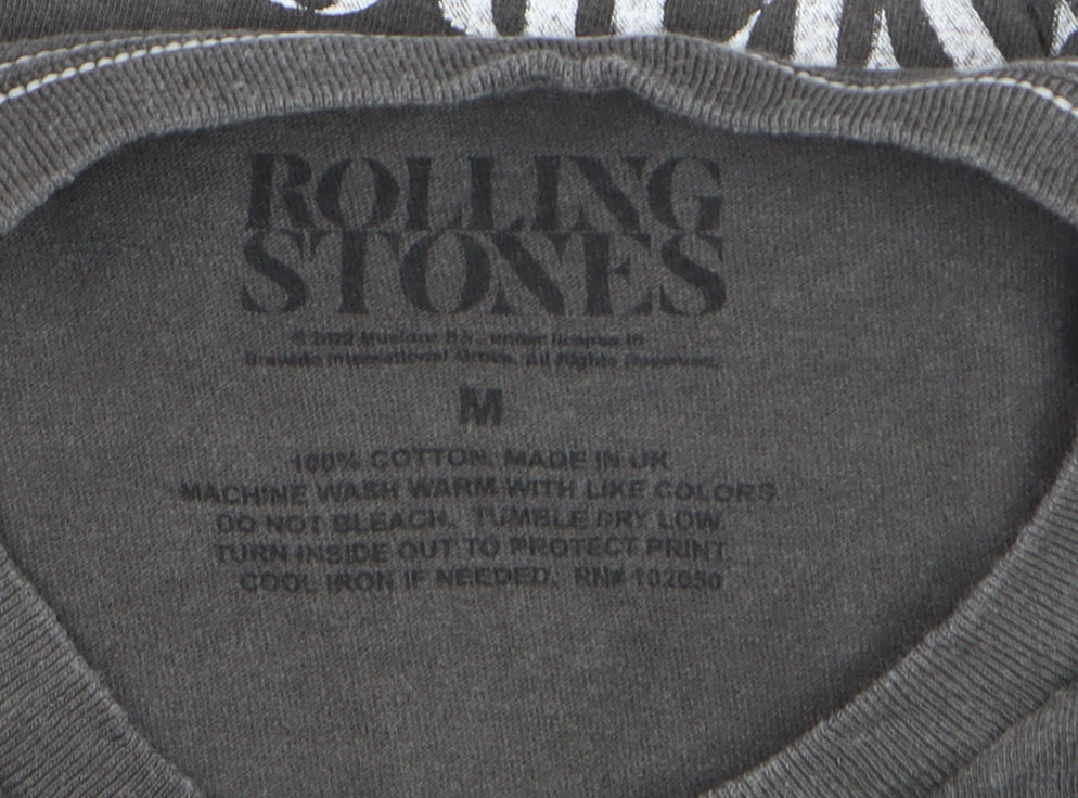 Rolling Stones Men's Grey Band Graphic Short Sleeve T-Shirt M
