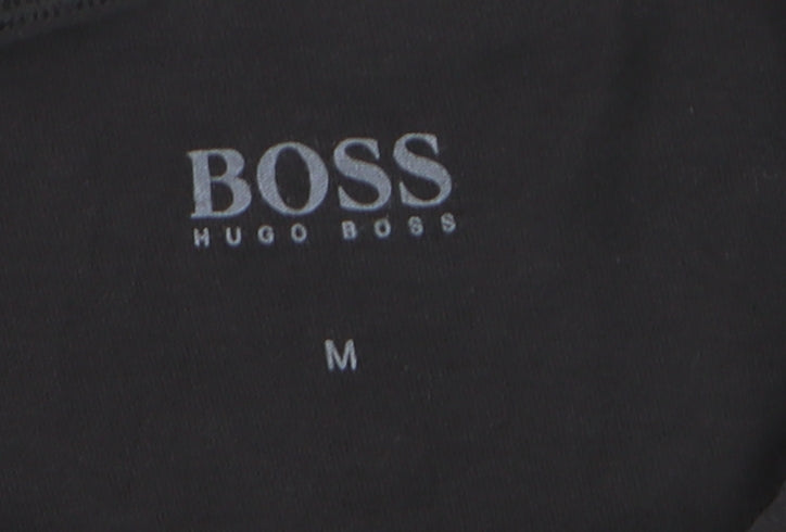 Hugo Boss Men's Black Cotton Crew Neck Short Sleeve T-Shirt M