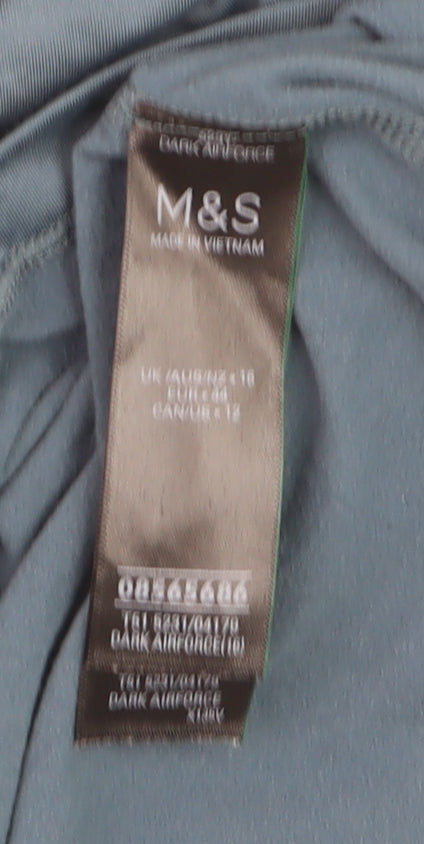 Marks & Spencer Men’s Blue 1/4 Zip Athletic Sweatshirt L