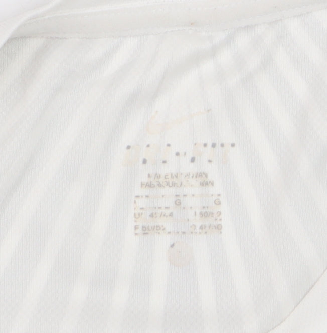 Nike Dri-Fit Men's White RUN Graphic Athletic T-Shirt Size M