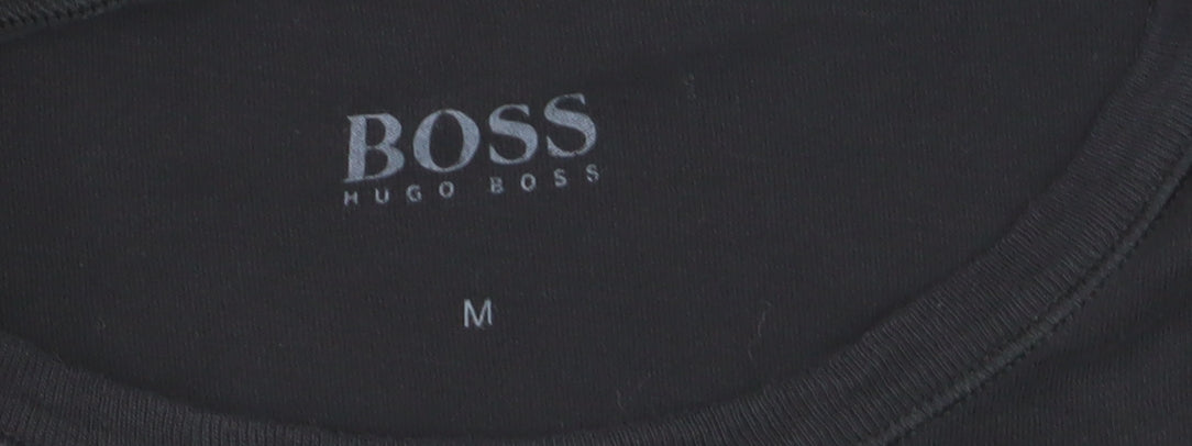 Hugo Boss Men's Black Regular Fit Cotton Crew Neck T-Shirt M