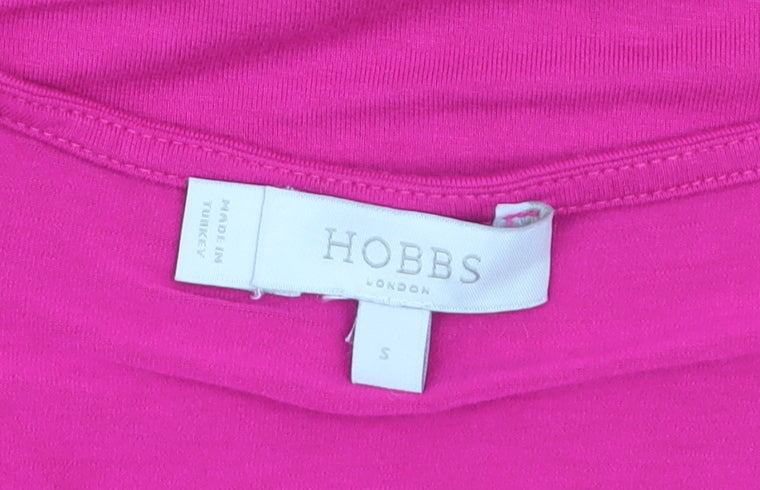 Hobbs Women’s Pink Jersey 3/4 Sleeve Scoop Neck T-Shirt Size S