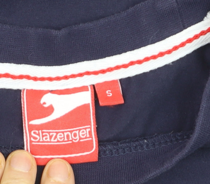 Slazenger Men's Blue Small Crew Neck Sports T-Shirt