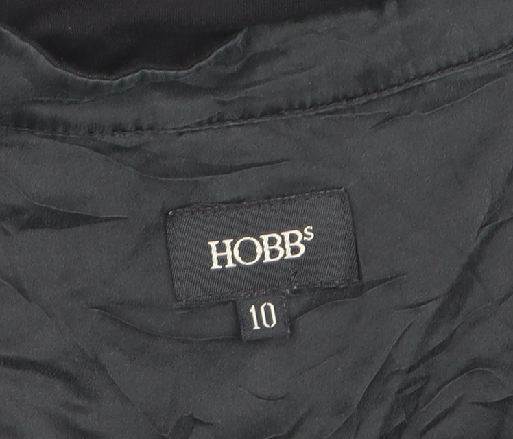 Hobbs Women’s Black V-Neck Shift Dress Size 10 Workwear Style