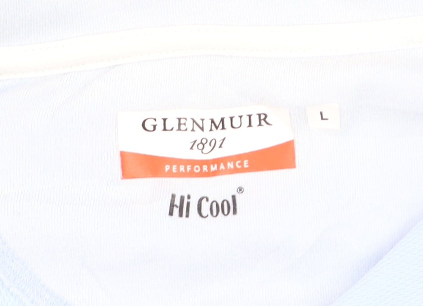 Glenmuir 1891 Men's Light Blue Collared Performance Polo T-Shirt Size L