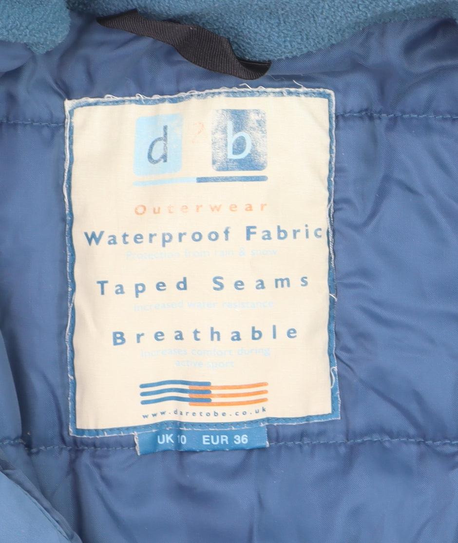 Dare 2b Womens Blue Waterproof Breathable Parka Jacket Size 36