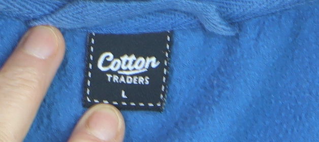 Cotton Traders Men's Blue Fleece Zip Vest Gilet Size L