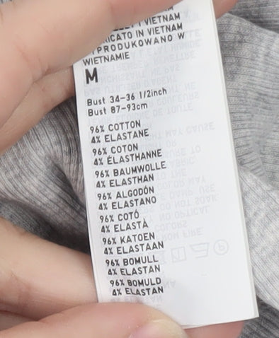 Uniqlo Women’s Grey Henley Long Sleeve Cotton Jumper M