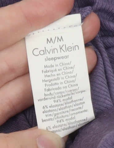 Calvin Klein Womens Purple Modal Leggings M Soft Stretch Lounge Trousers