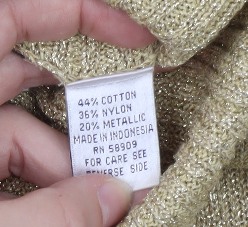 Westbound Womens Gold Roll Neck Knit Jumper Size S
