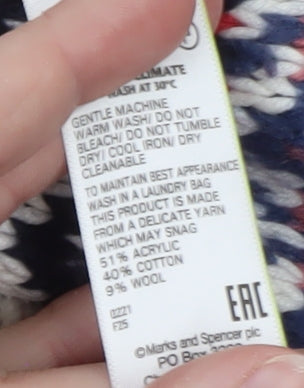 Marks and Spencer Women’s Multicoloured Fair Isle Jumper Size 12
