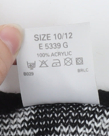 Classics Woman Black & White Houndstooth Cardigan Size 10/12