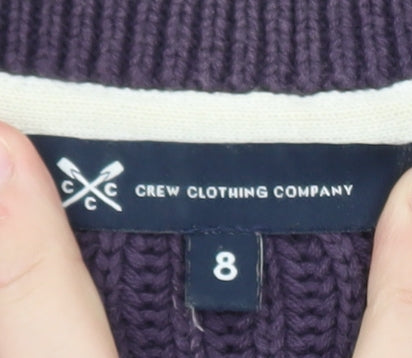 Crew Clothing Purple Crew Neck Knit Jumper Size 8