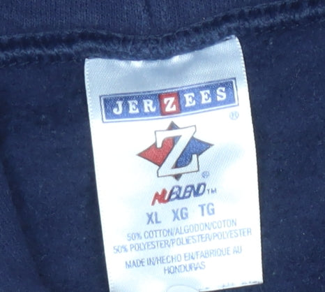 Jerzees Men's Blue XL Pullover Hoodie Lakeland Cavaliers Logo