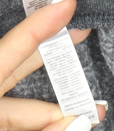 American Apparel Womens Dark Grey Full Zip Hoodie Size S Cotton Blend Graphic