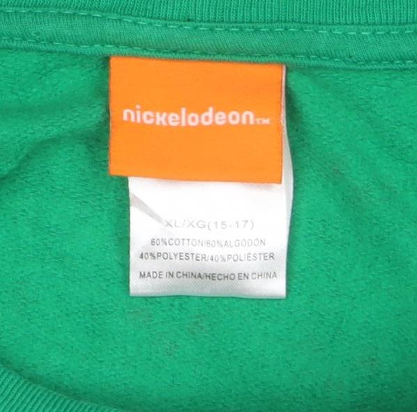 Nickelodeon Boys Green Teenage Mutant Ninja Turtles Christmas Sweatshirt XL 15-17 Years