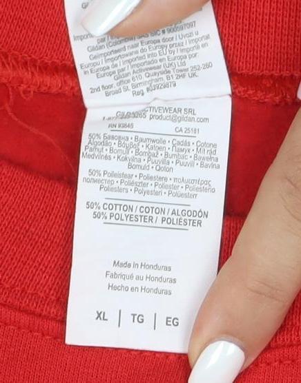 Gildan Men Red XL Heavyweight Winterset Iowa Graphic Sweatshirt