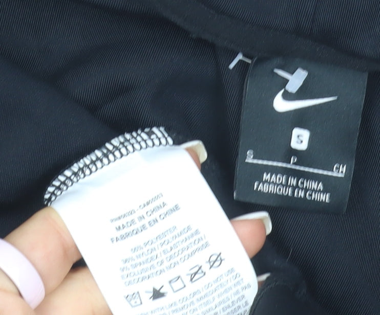 Nike Men's Black S High Neck Zip Detail Sports Sweatshirt