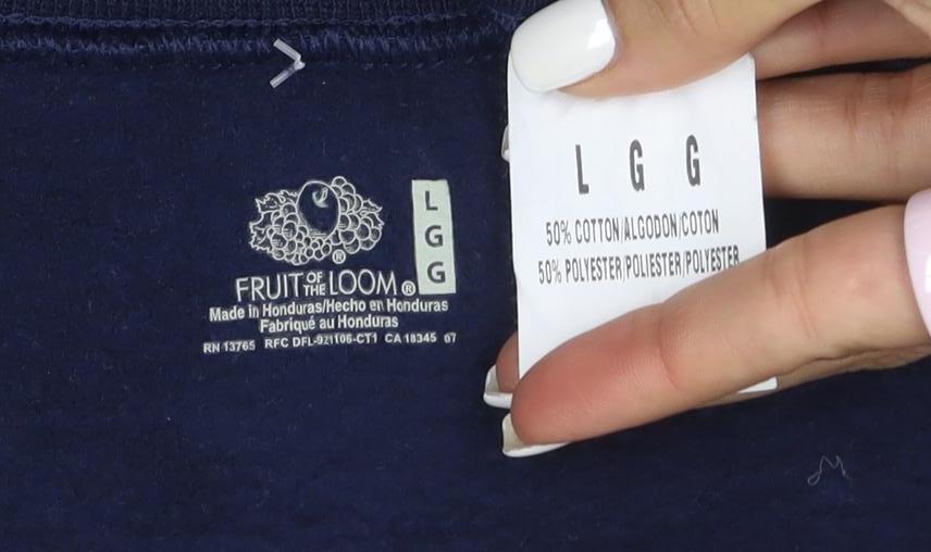 Fruit of the Loom Men's Navy Blue L Pullover Crew Neck Sweatshirt