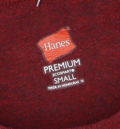 Hanes Men’s Red Small Pullover Crew Neck Fleece Sweatshirt
