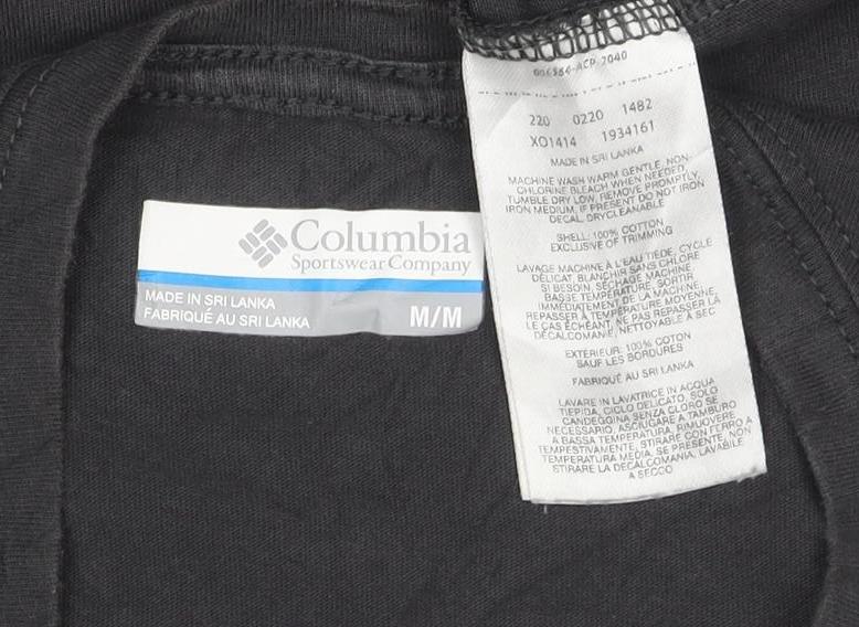 Columbia Men’s Black Cotton Graphic Print T-Shirt M