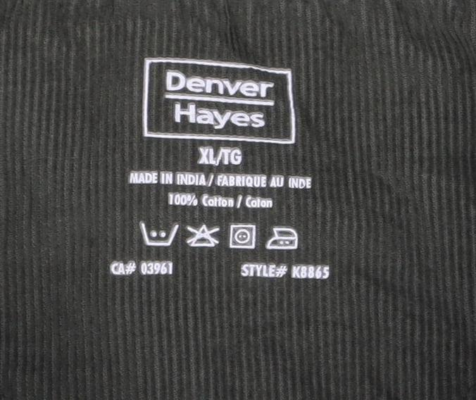 Denver Hayes Men’s Green XL 1/4 Zip Cotton Knit Sweatshirt