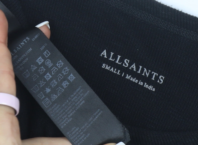 AllSaints Men's Black Crew Neck Short Sleeve T-Shirt Size S