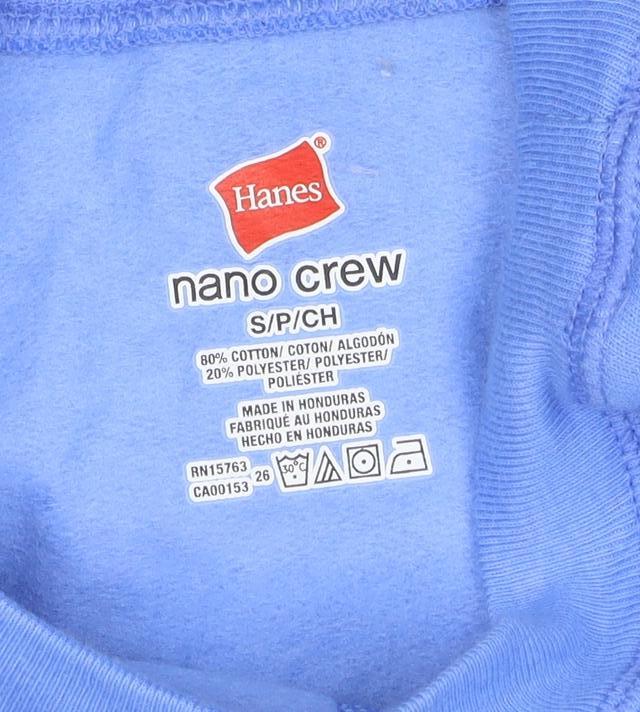 Hanes Men's Blue Pullover Crew Neck Sweatshirt Size S
