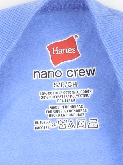 Hanes Men's Blue Small Pullover Crew Neck Sweatshirt