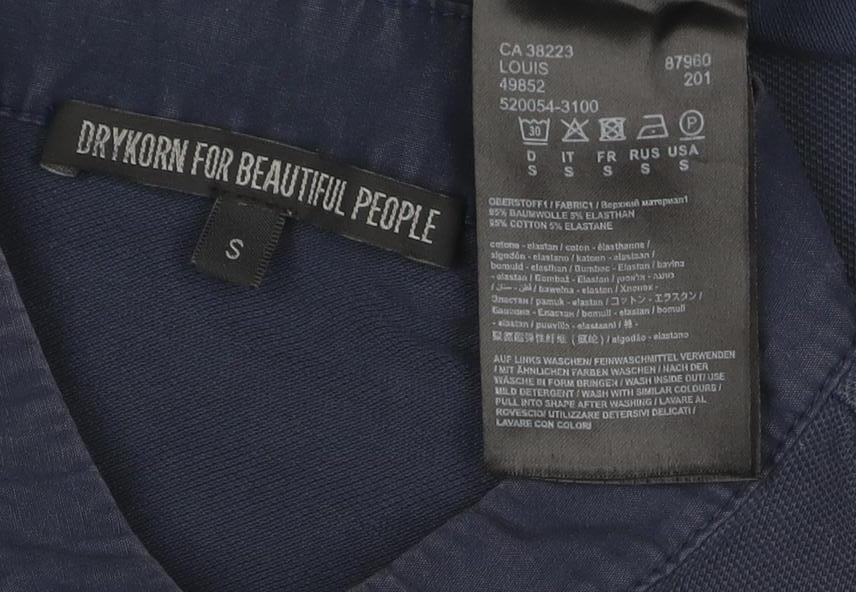 Drkshdw For Beautiful People Men's Blue Slim Fit Polo Shirt Size S
