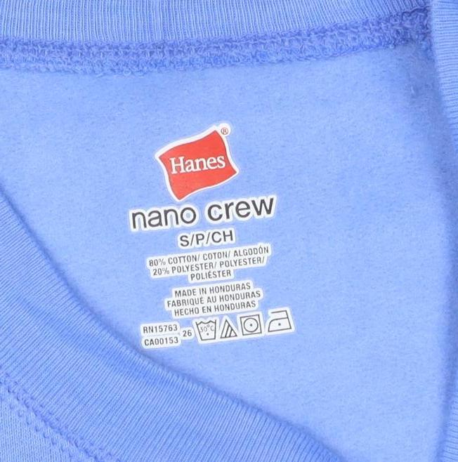 Hanes Men's Blue Crew Neck Pullover Sweatshirt Size S