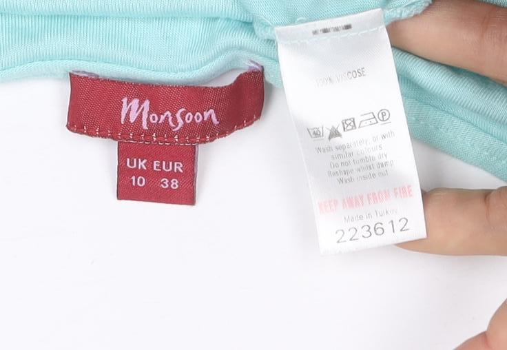Monsoon Women’s Blue Off the Shoulder Short Sleeve Blouse Size 10