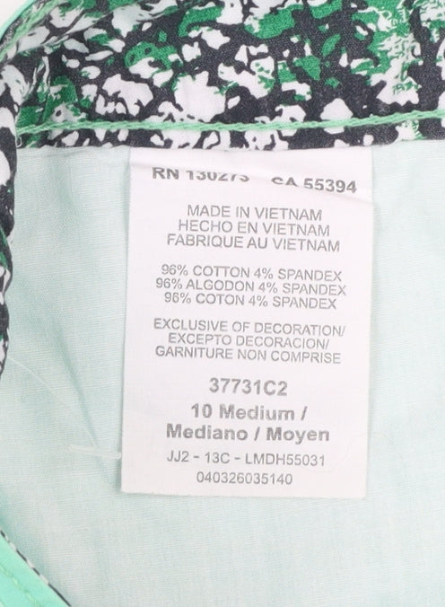 Lee Women's Green Chino Shorts Size 10 Cotton Blend Casual