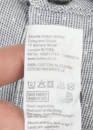 Burton Menswear London Grey Button-Down Collar Polo Shirt L