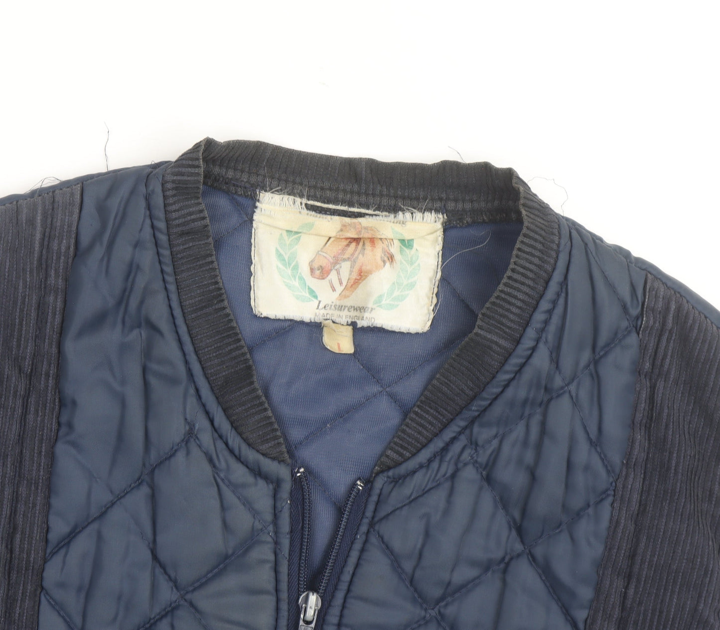 Vintage Leisurewear Men's Blue Quilted Waistcoat Size M