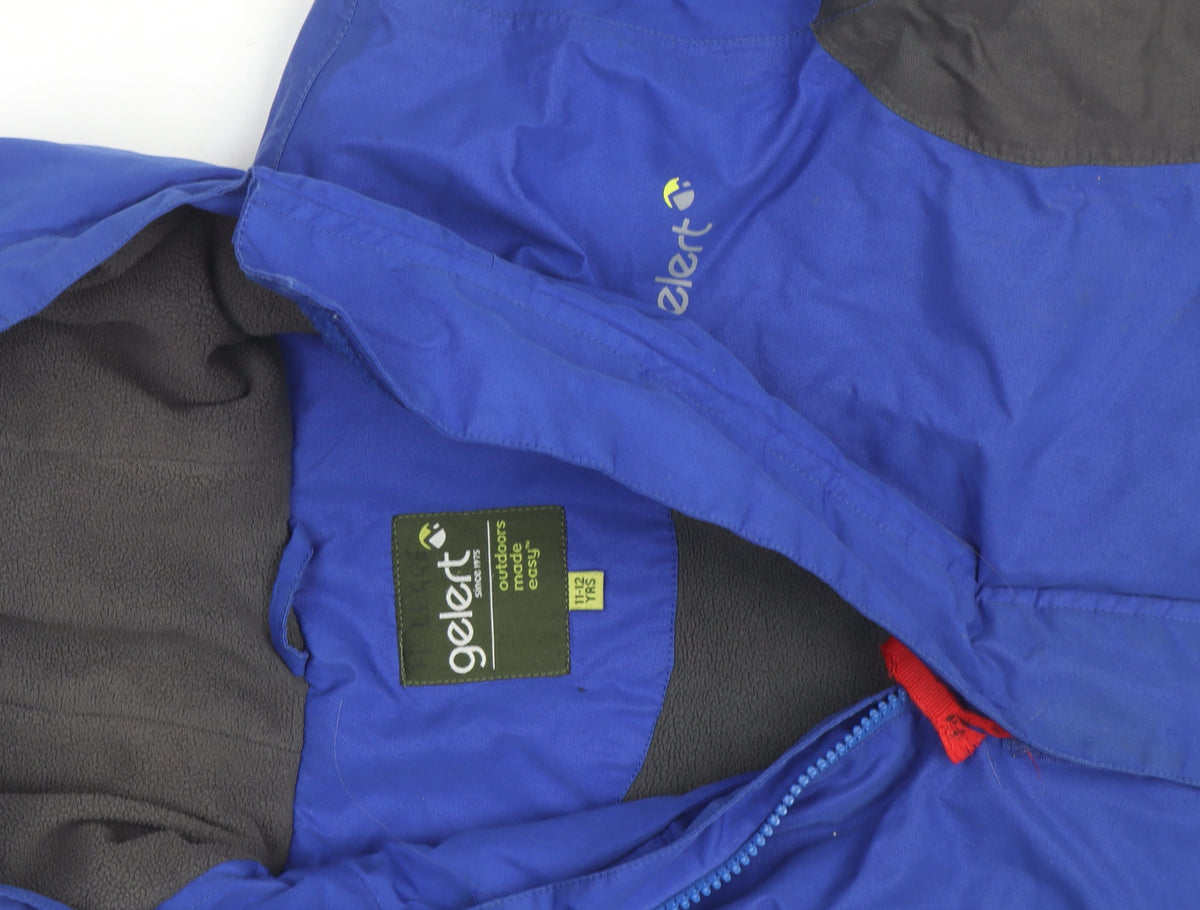 Additional view of Gelert boys’ blue hooded parka jacket 11-12 years waterproof winter coat