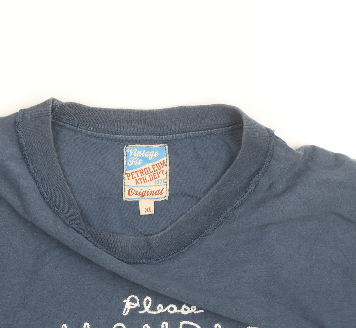 Petroleum Ath. Dept Men's Blue XL Vintage Fit Graphic T-Shirt