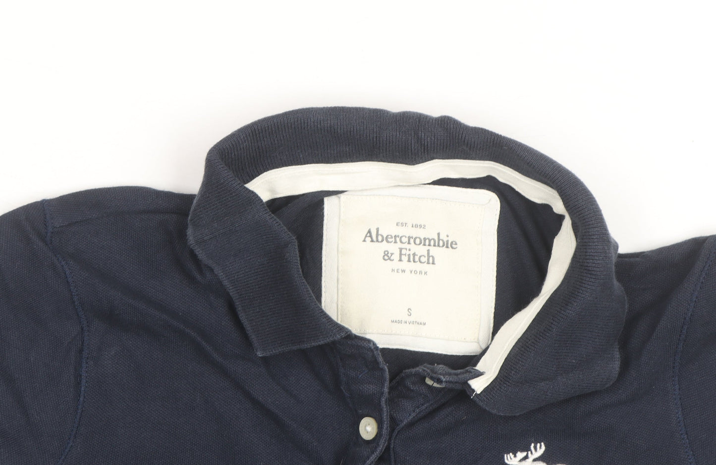 Abercrombie & Fitch Women's Blue Cotton Polo Shirt Size S