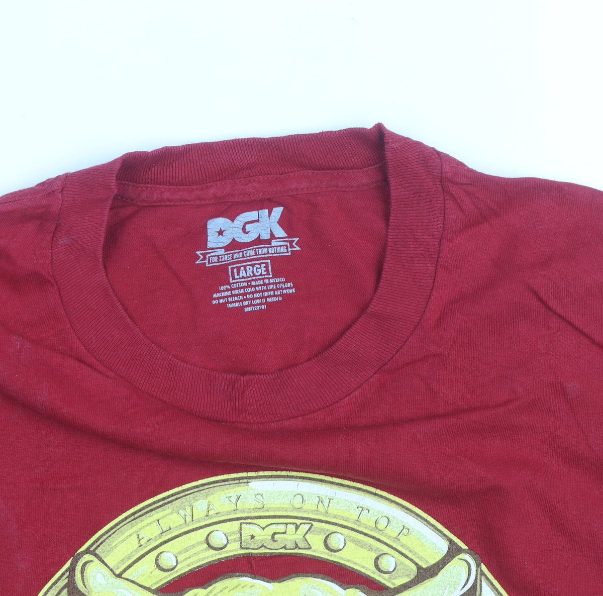 DGK Men's Red Graphic Panther T-Shirt Large Cotton Casual
