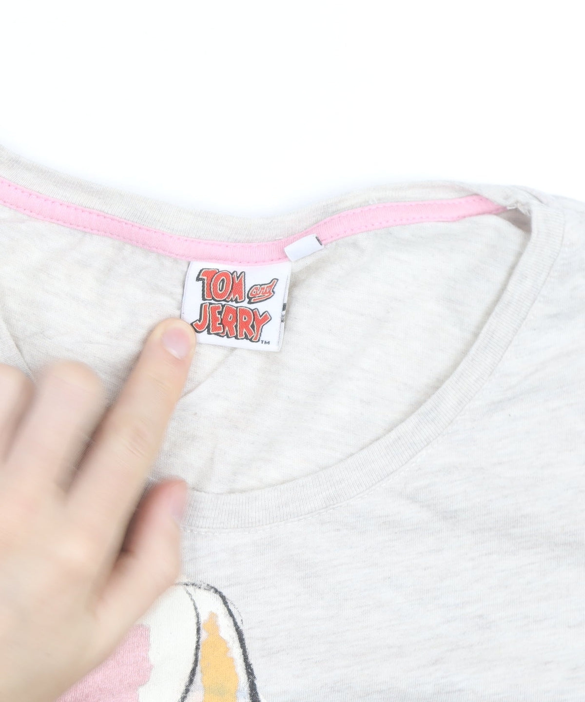 Tom and Jerry Women's Beige Size 18 Graphic T-Shirt