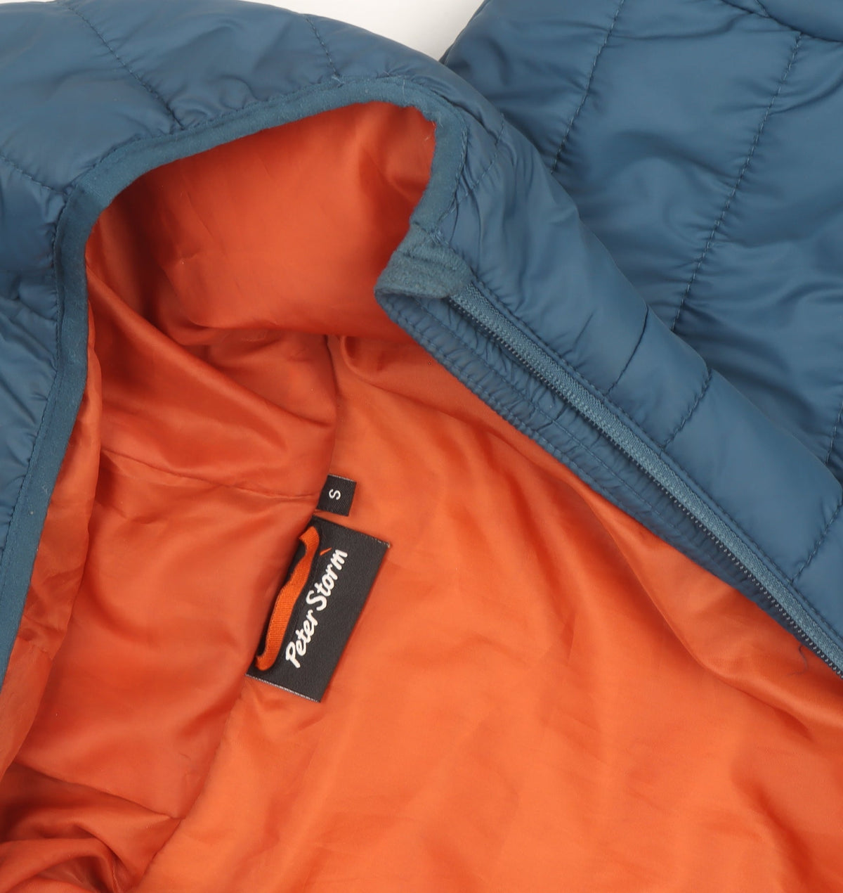 Peter Storm Men’s Blue Hooded Puffer Jacket Size S Insulated Outdoor